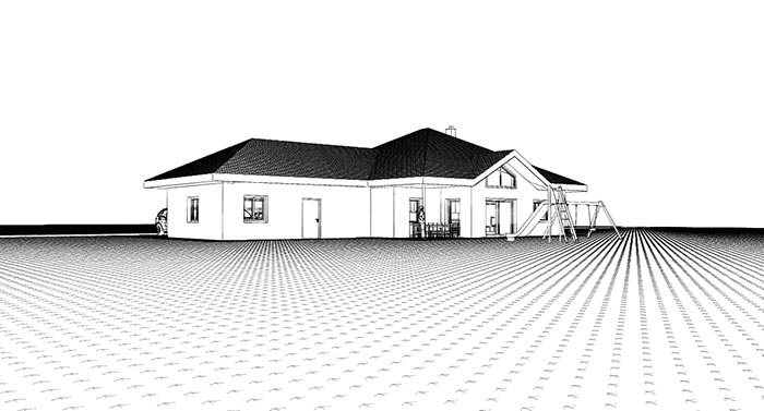 Hausplanung bei Hongar Bau: individuelle Projektbesprechung mit Grundriss und 3D-Modell am Planungstisch